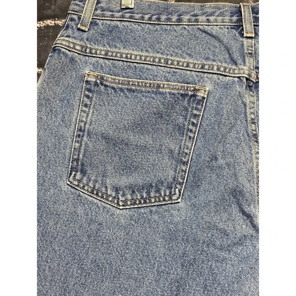 LL‎ Bean Original Fit Relaxed Jeans Women 20 Pet Blue Denim High Rise Straight